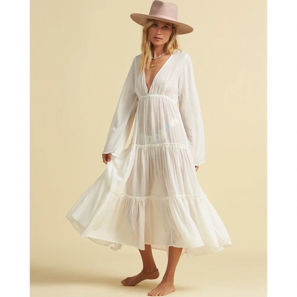 Billabong x Salty Blonde White Cover Up Dress